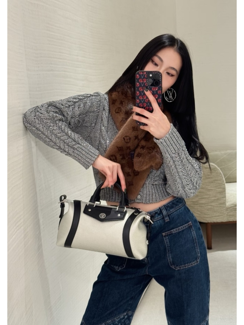 Louis Vuitton Metallic Silver Cable-Knit V-Neck Cardigan - Shimmering Lurex Finish