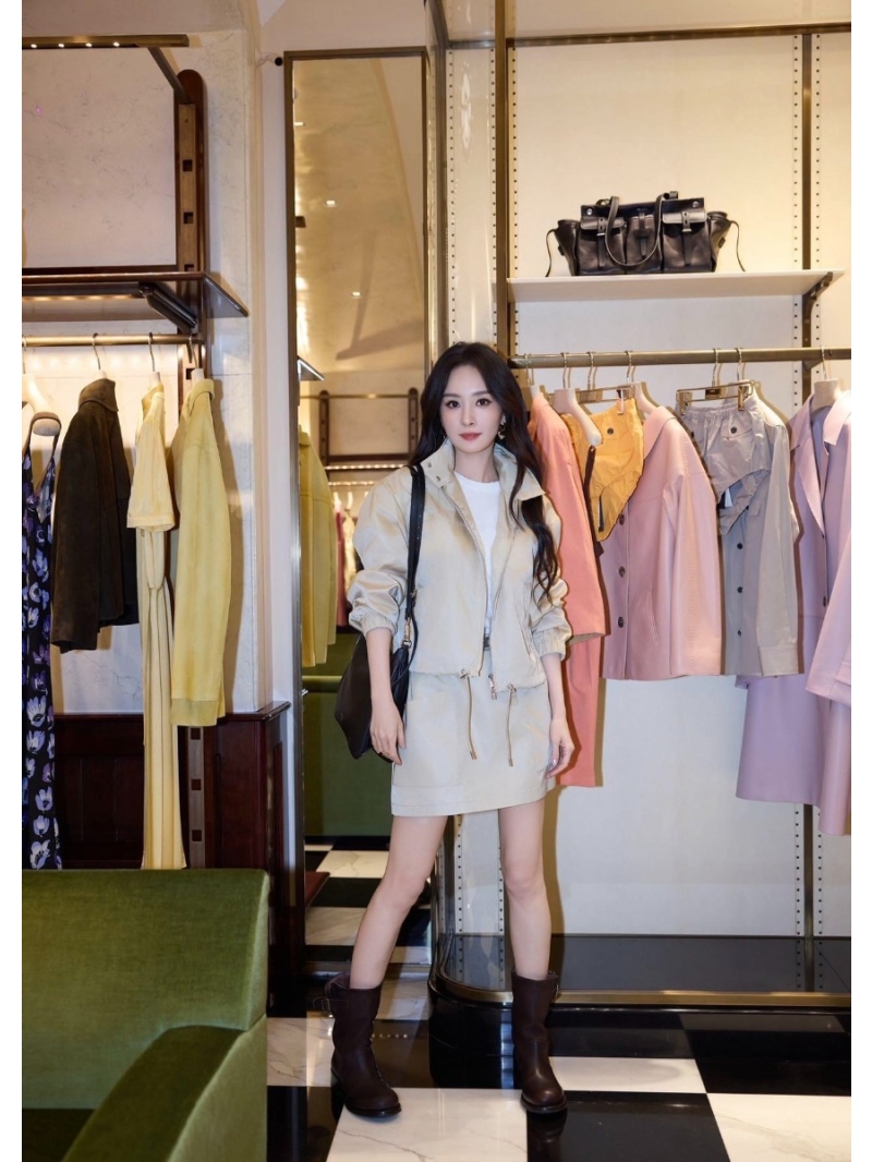 Prada Cropped Technical Nylon Windbreaker Jacket in Champagne Beige