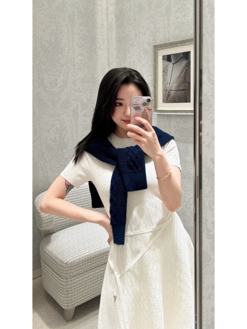 Dior Miss Dior High-Density Knitted A-Line Dress