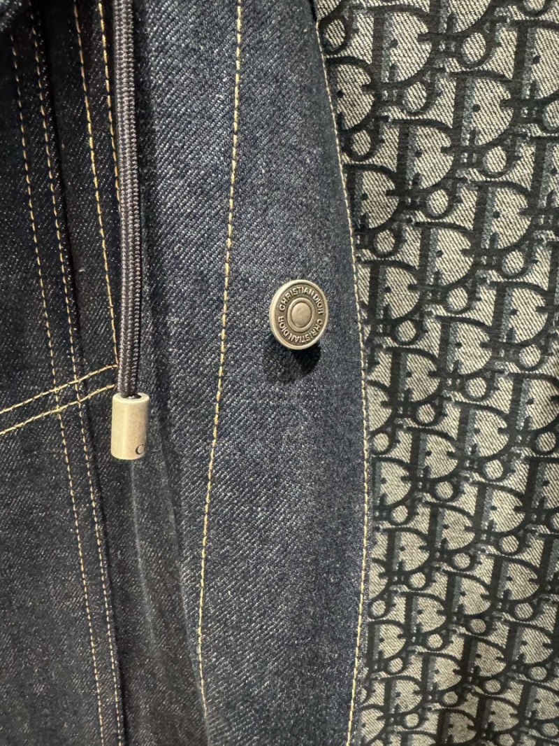 Dior Imported Oblique Monogram Denim Hooded Jacket
