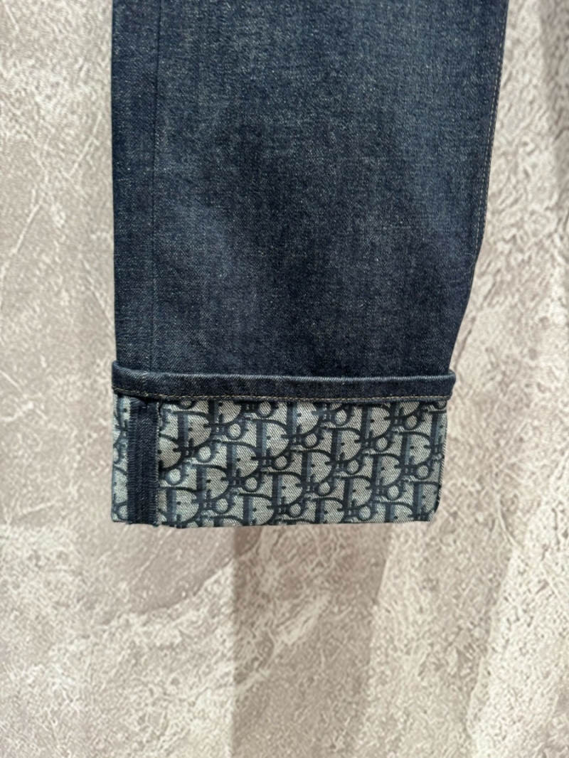 Dior 24 Spring/Summer Collection Oblique Monogram Denim Straight-Leg Jeans