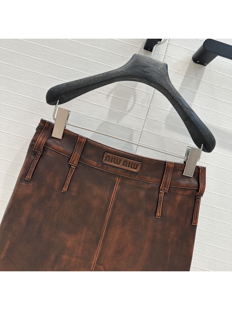 Miu Miu Fall/Winter 2024 Imported Lambskin Utility Skirt