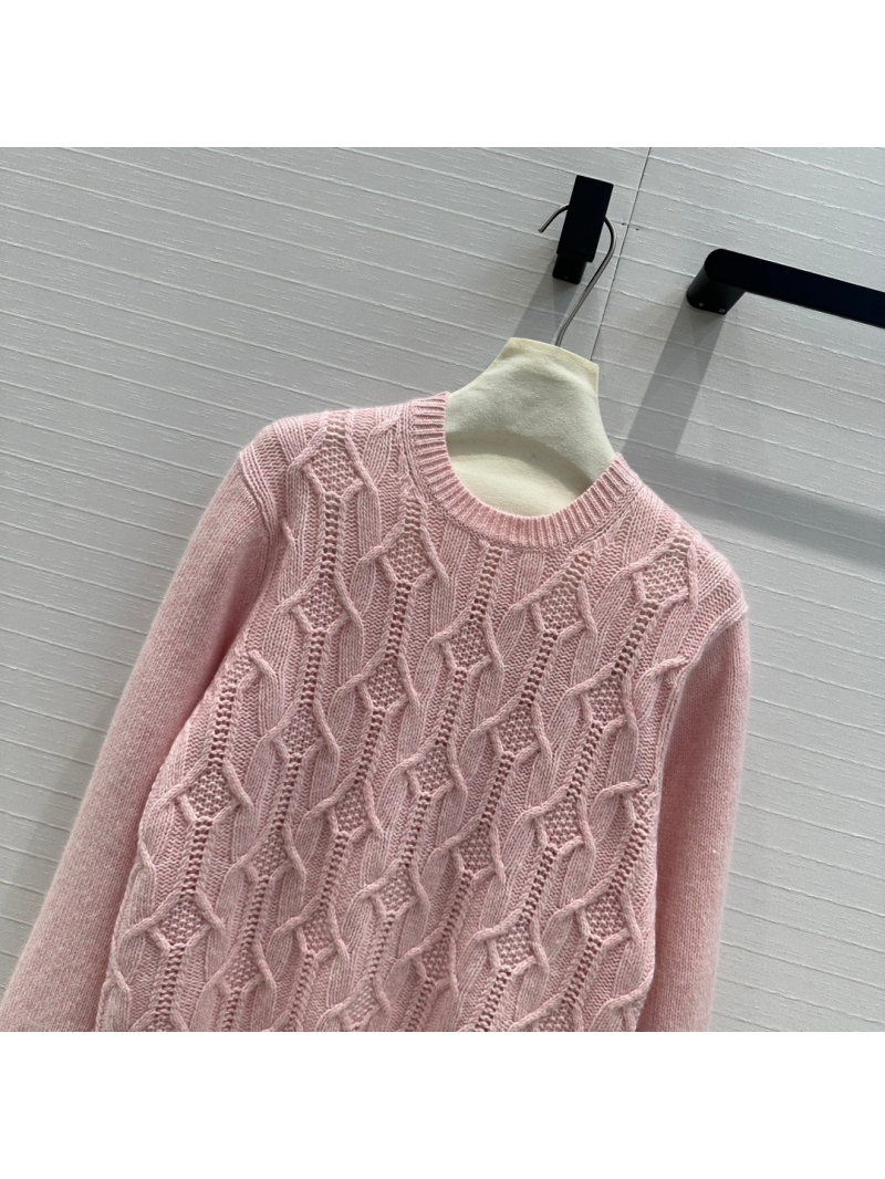 Loro Piana LP Cashmere Cable Knit Sweater - Pink