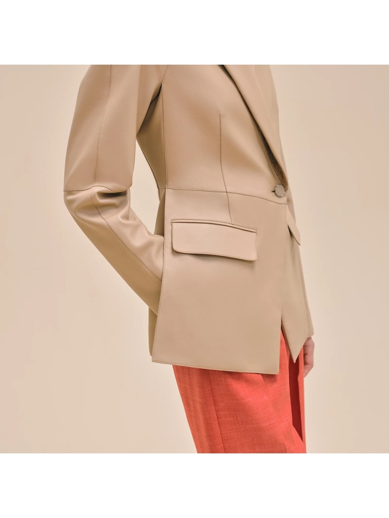 Hermès Minimalist Collection Sleek Tailored Lambskin Blazer