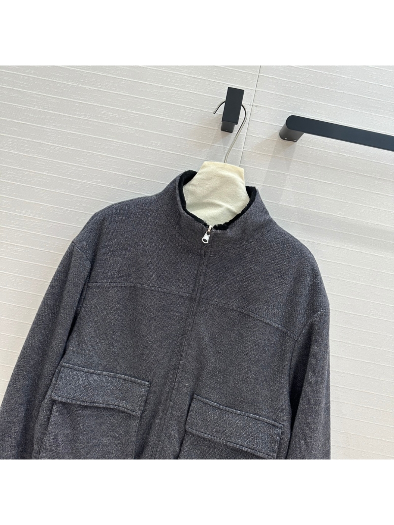 Loro Piana Fall/Winter Collection Luxurious Reversible Fur Jacket - Grey