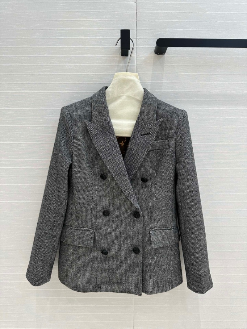 Louis Vuitton LV Early Fall Gray Wool Double-Breasted Blazer