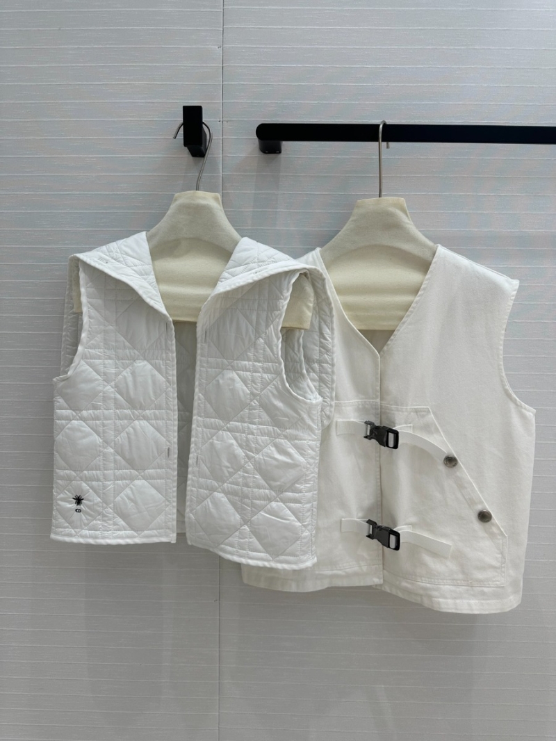 Dior 24FW Two-Piece Functional Vest Jacket White