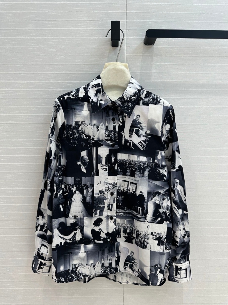 Dior Spring 2025 Monsieur Dior Patchwork Cotton Shirt (Black & White)