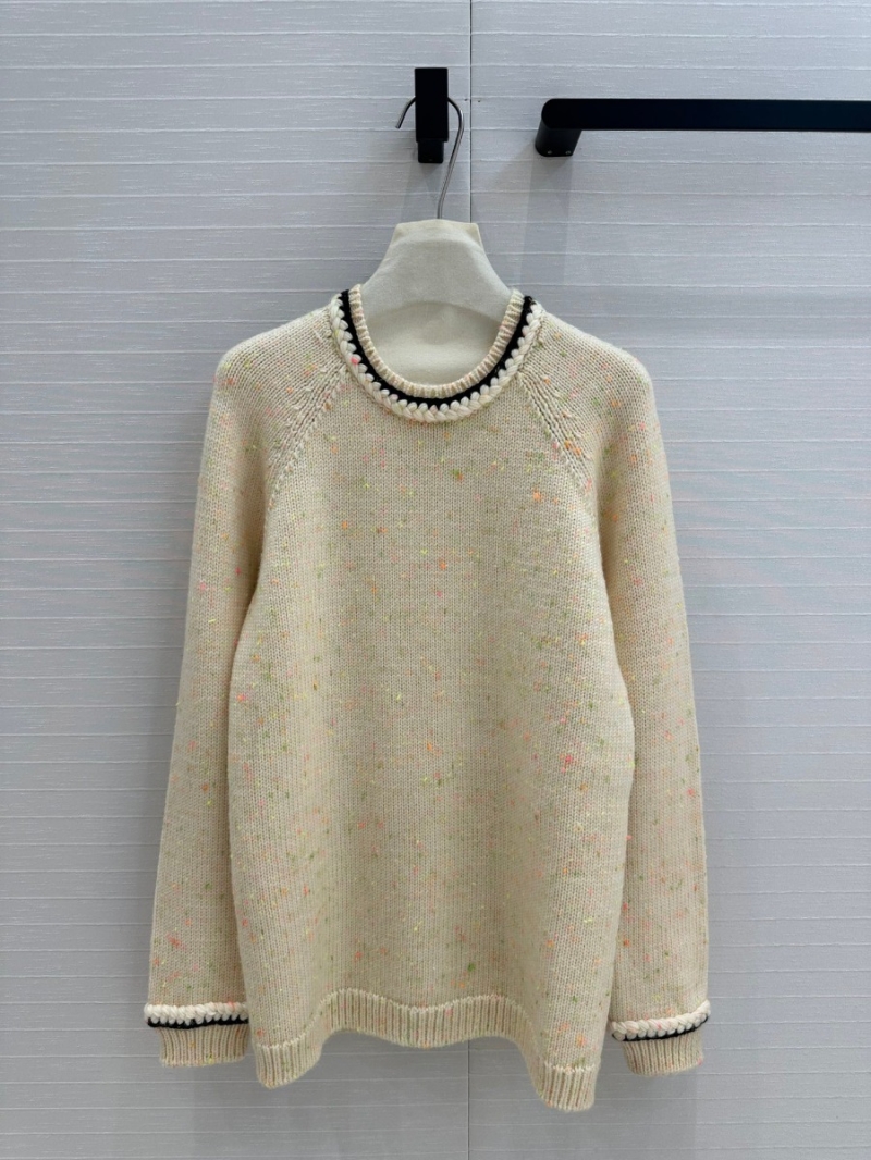 Chanel 24K Speckled Cashmere Knit Sweater – Ivory