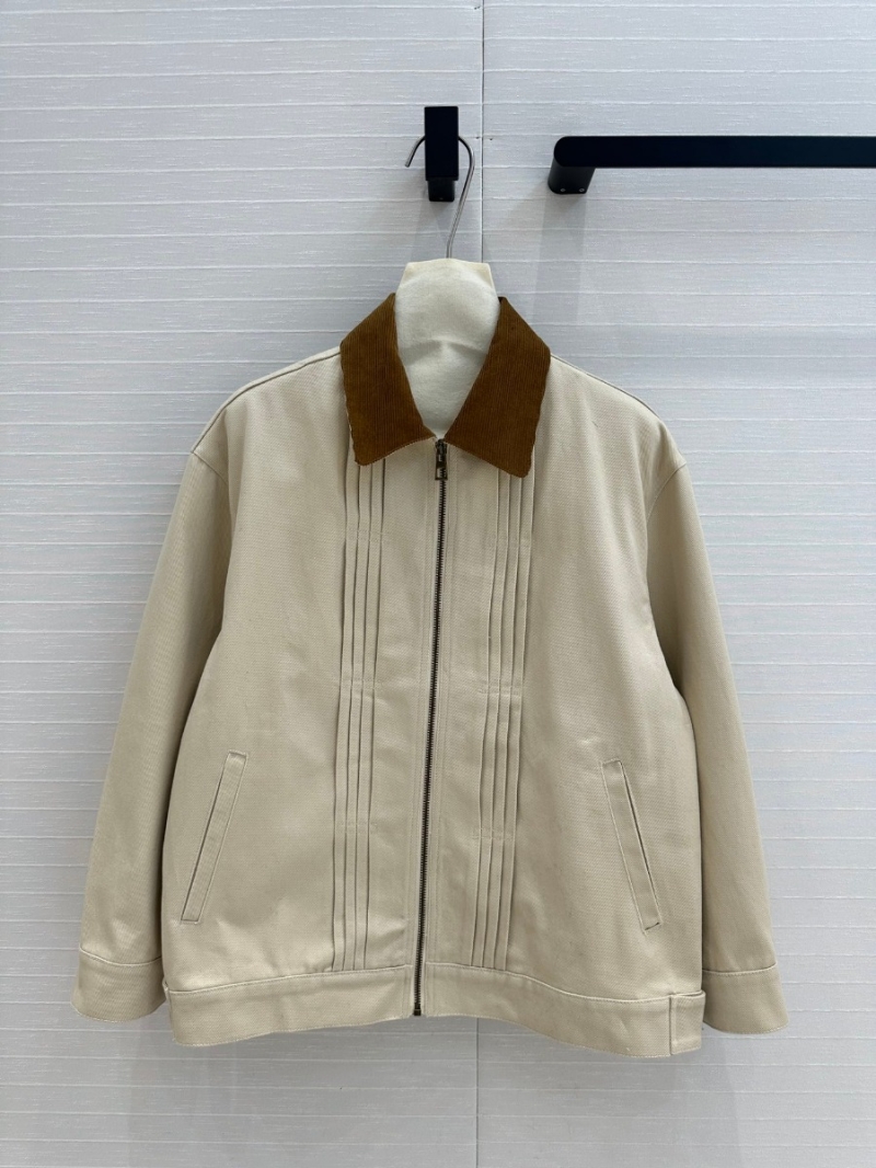 Loewe 24 Fall/Winter Corduroy Collar Barn Jacket – Beige