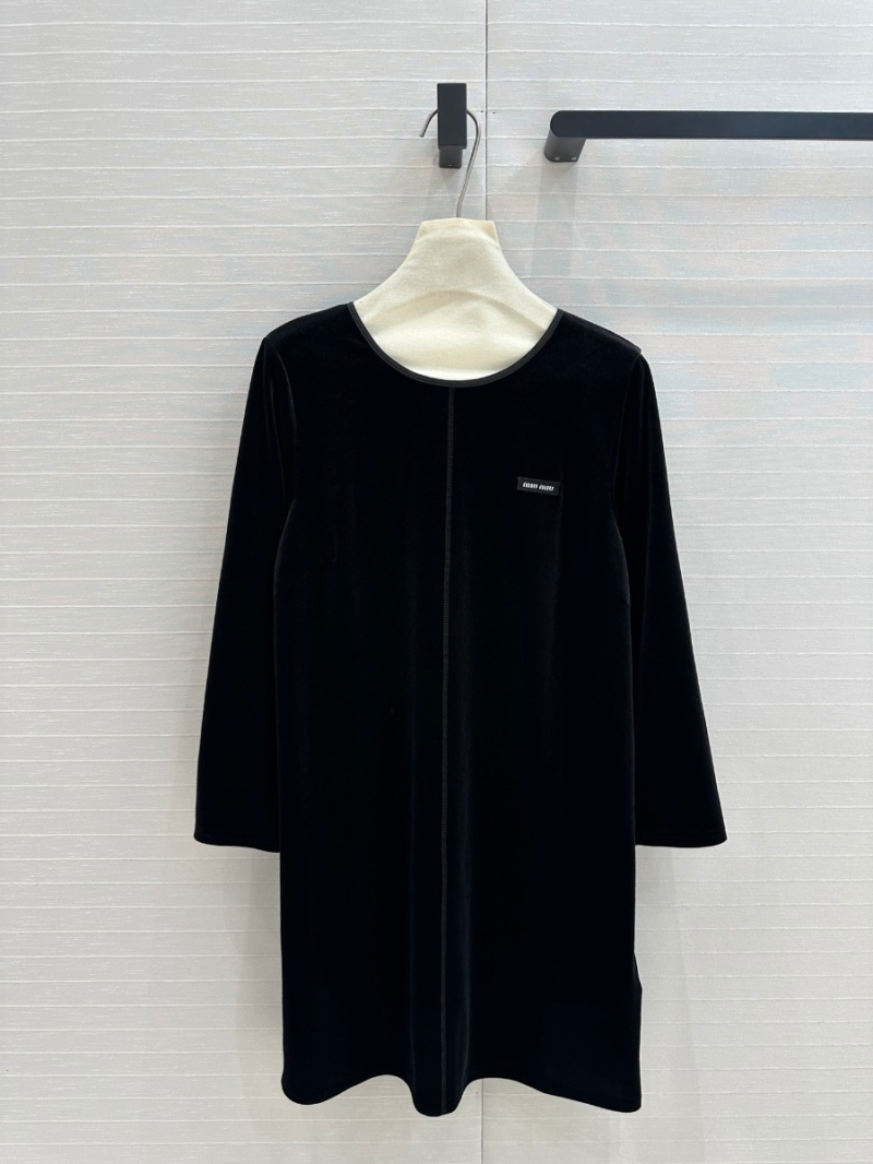 Miu Miu 24 Collection Black Velvet Dress