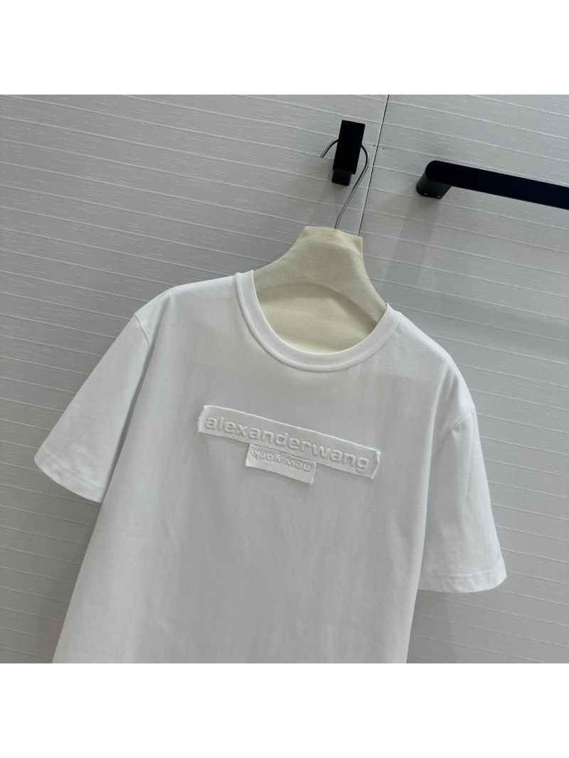 Alexander Wang 24 Fall/Winter Collection Embossed Logo T-Shirt in White