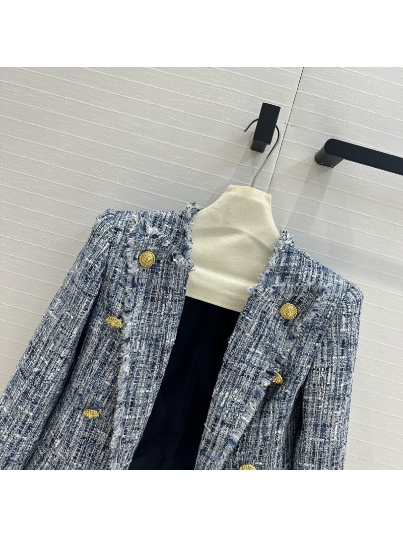 Balmain 25 Early Spring Collection Fringed Tweed Jacket