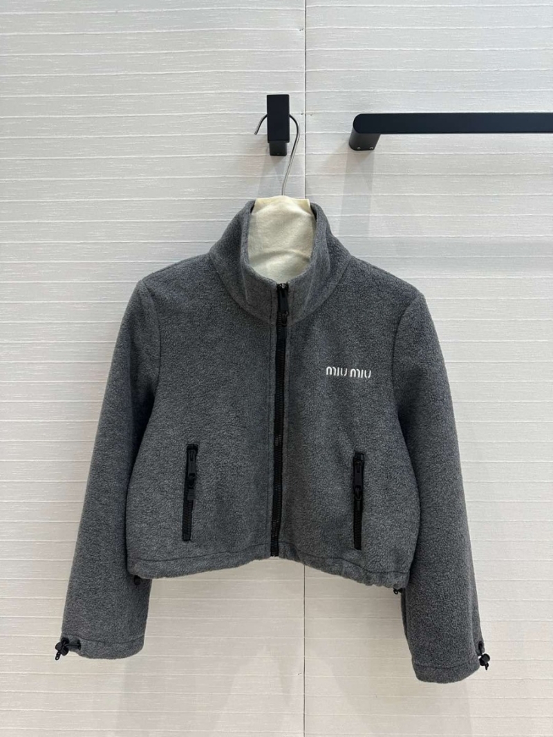 Miu Miu Sporty Chic Gray Set Jacket and Midi Skirt