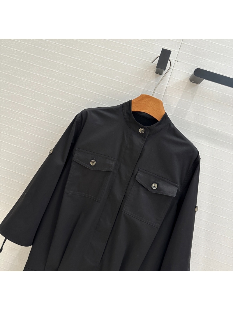 Loewe Early Spring Elegant Shirt Dress Black