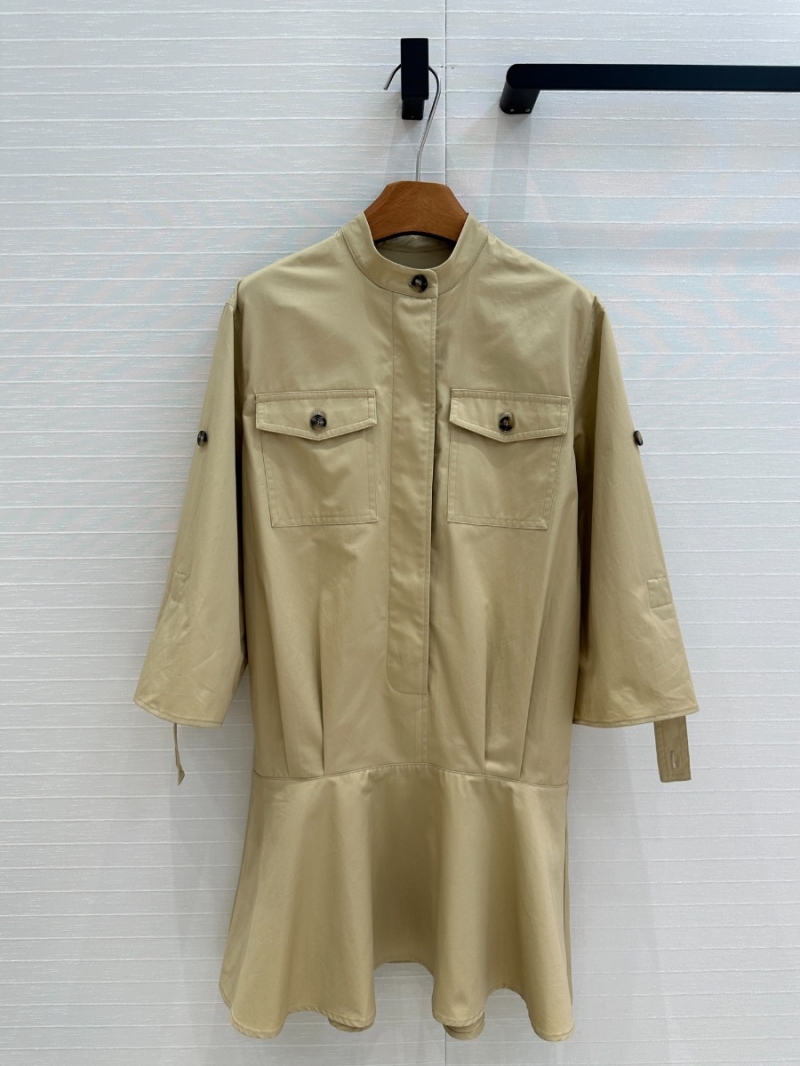 Loewe Early Spring Elegant Shirt Dress Beige