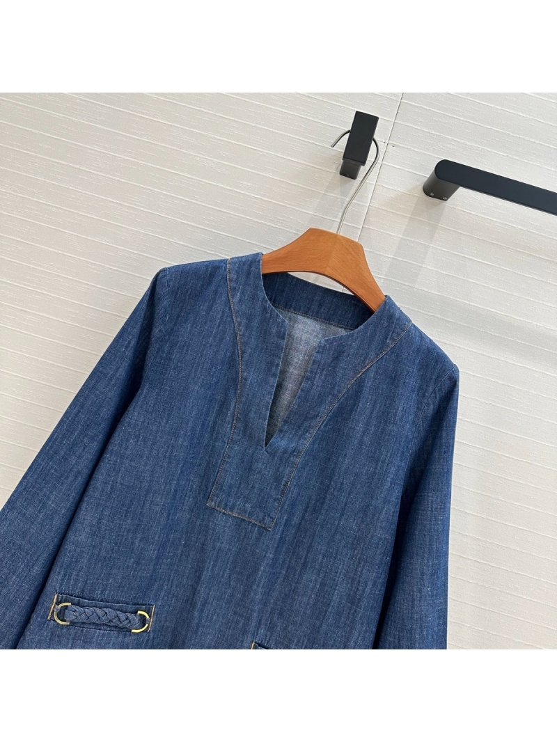 Zimmermann Resort Elegant V-Neck Shirt Blue