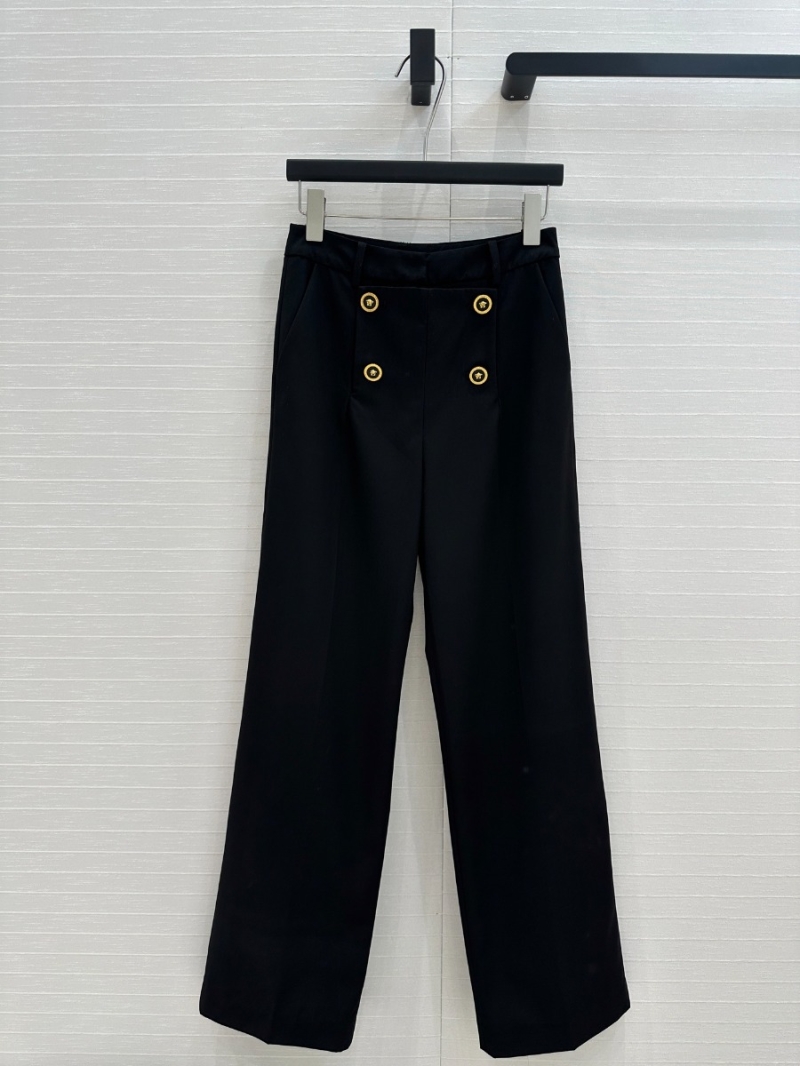 Versace Modern Chic High-Waisted Trousers Black