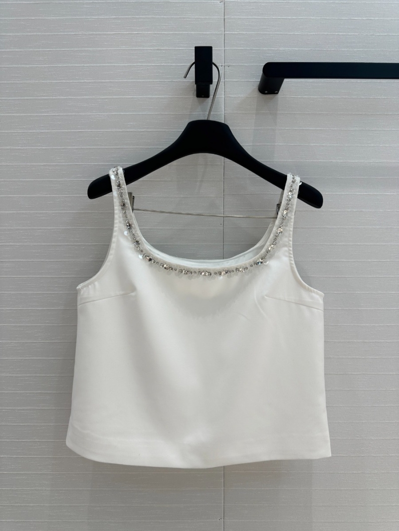 Gucci Spring/Summer Elegant Beaded Tank Top Set in White
