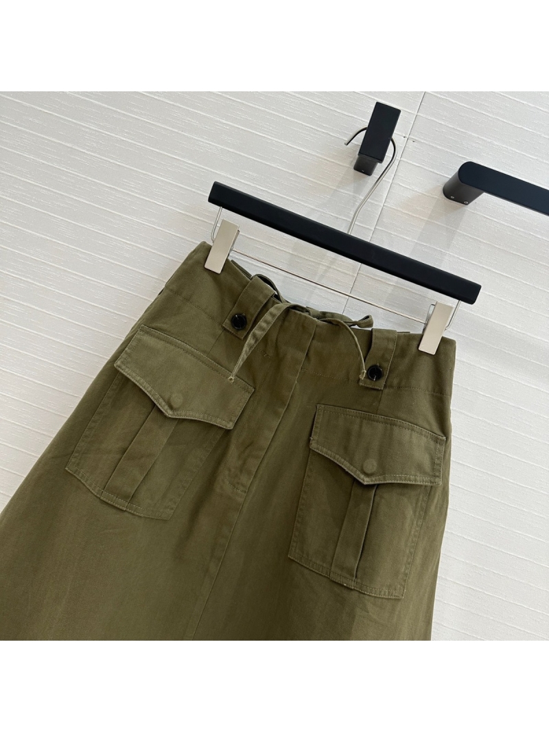 Prada Utility Chic Cargo Skirt in Olive