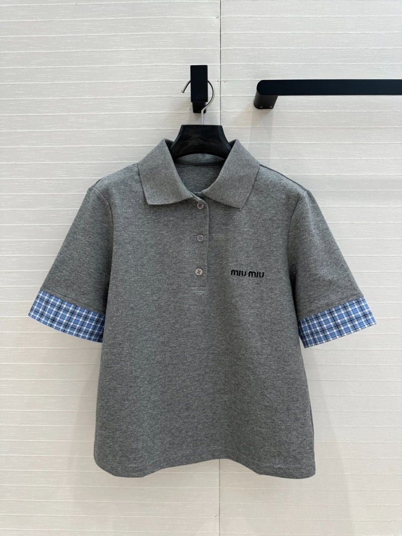 Miu Miu Sweet Sporty Polo Set Grey