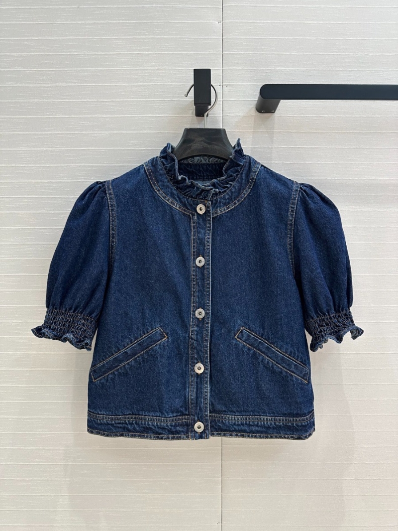 Miu Miu Spring Summer Playful Ruffle Set Blue Denim