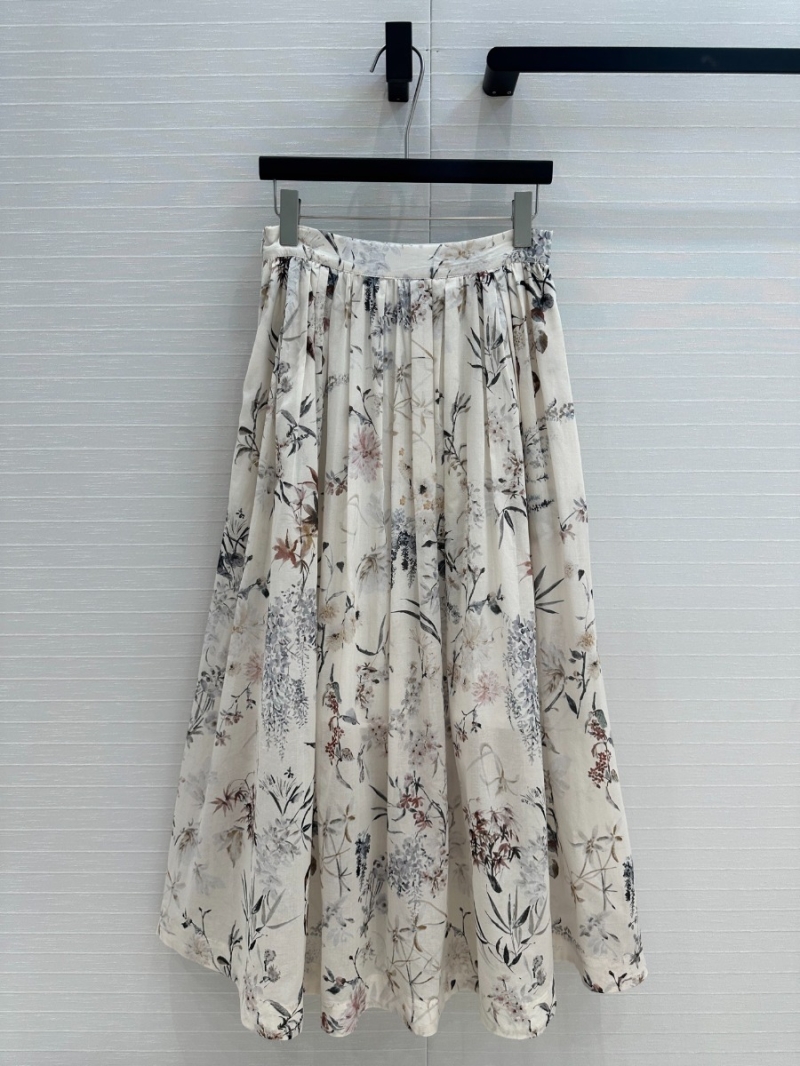 Dior Resort Elegant Millefiori Skirt Multicolor Floral