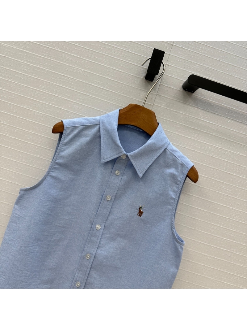 Ralph Lauren Limited Edition Sleeveless Oxford Shirt blue