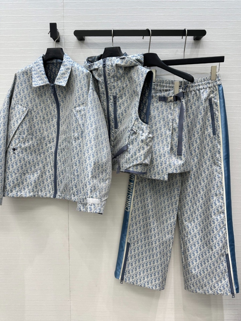 Dior MissDior Blue-White Classic Oblique Casual Pants - Exclusive Imported Edition