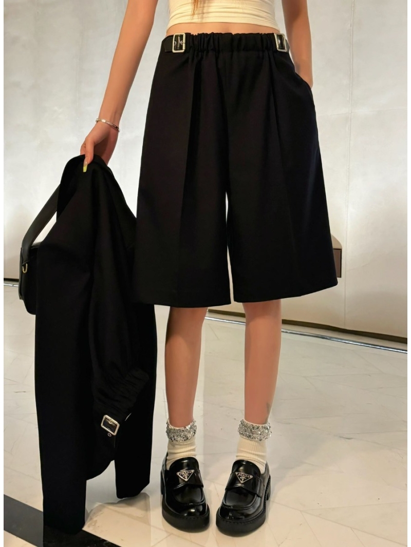 Loewe 25 Exclusive Debut Buckle-Design Casual Midi Skirt with Elastic Waist