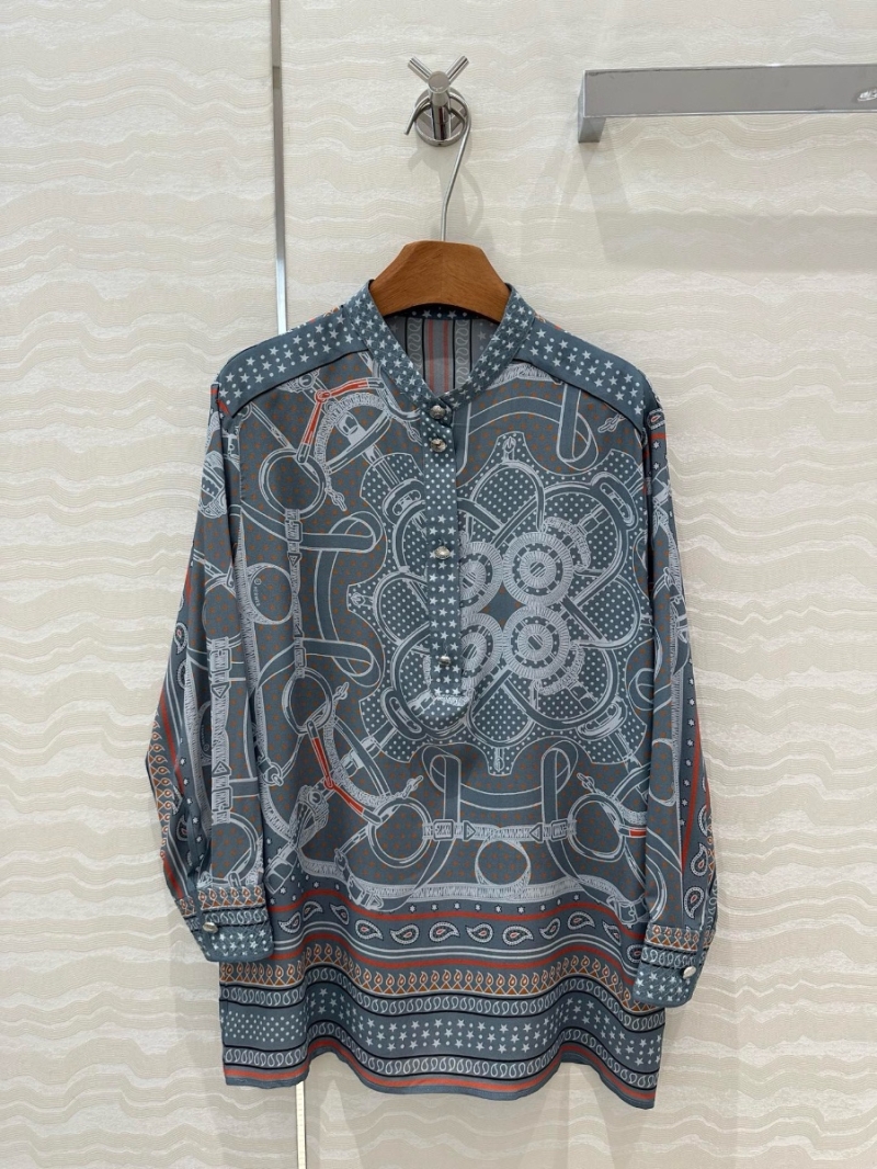 Hermes Effet Kaleidoscope Silk Shirt – Timeless Elegance