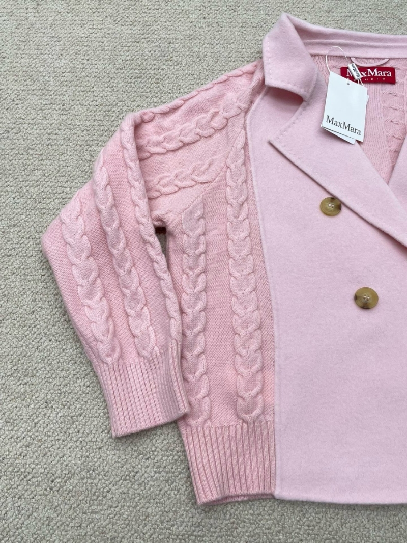 MaxMara Imported Cashmere Knit Blazer Jacket Pink - Fall/Winter Collection