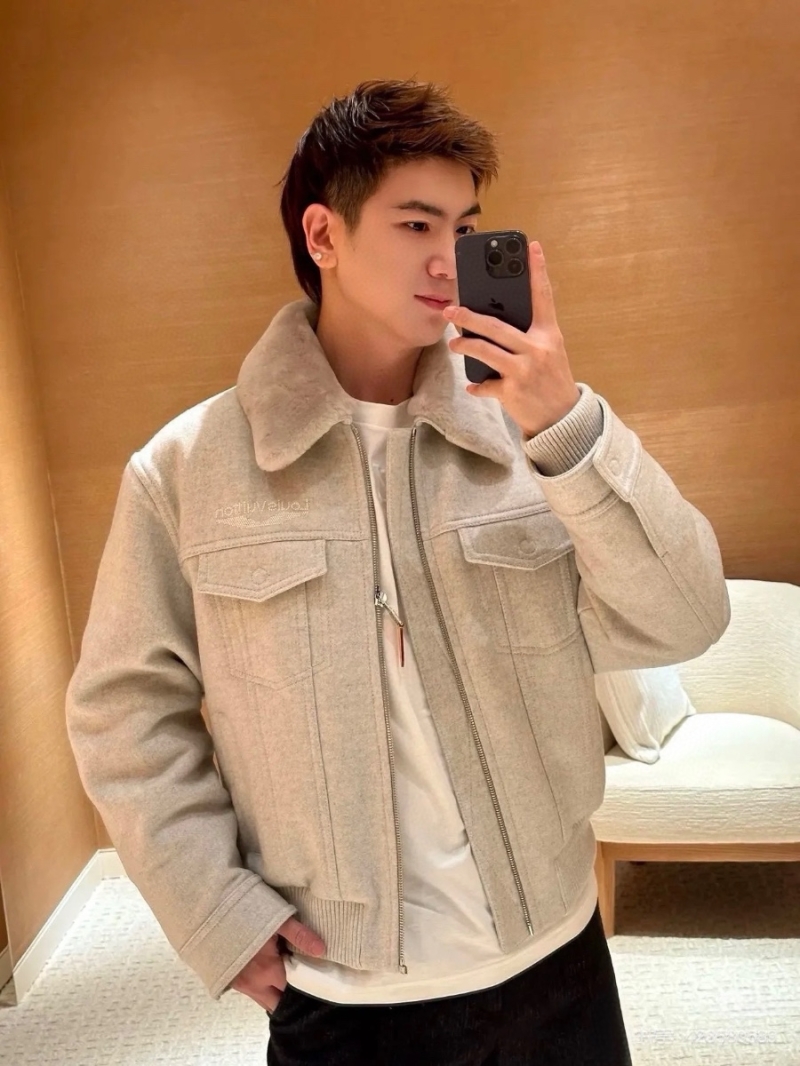 Louis Vuitton LV Unisex 2024FW Wool-Blend Padded Jacket with Detachable