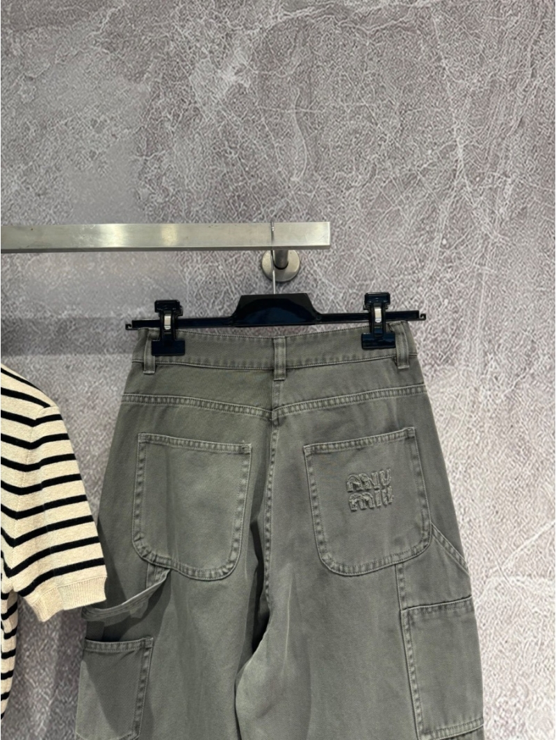 Miu Miu Gray Denim Pants
