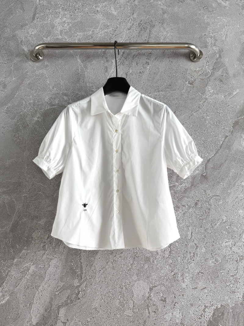 Dior Puff-Sleeve Cotton Shirt – Elegant and Versatile