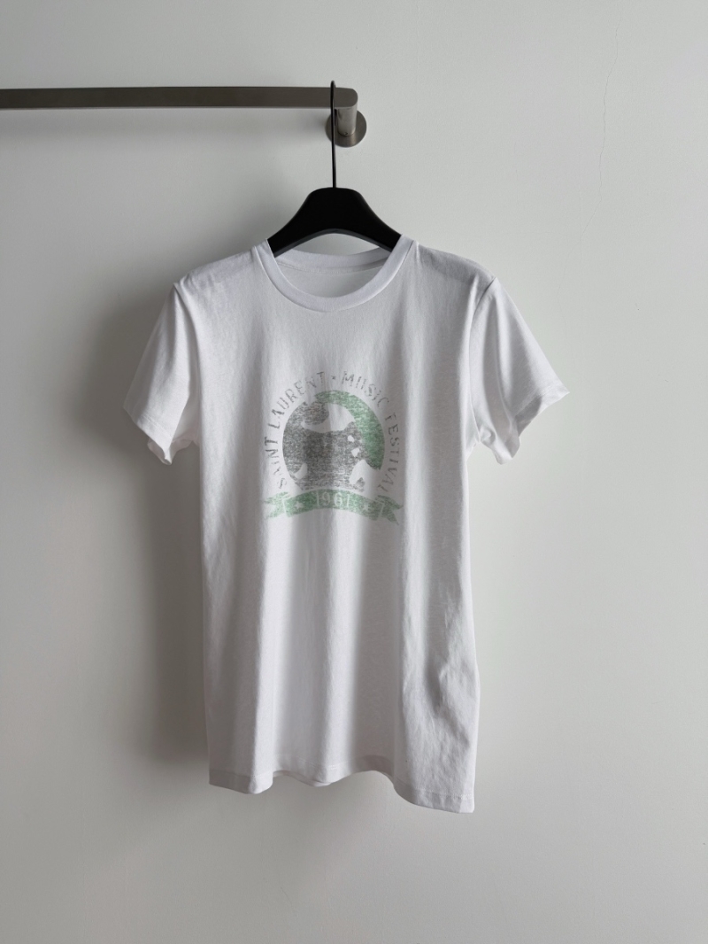 YSL Saint Laurent 1961 Music Festival Cotton T-Shirt