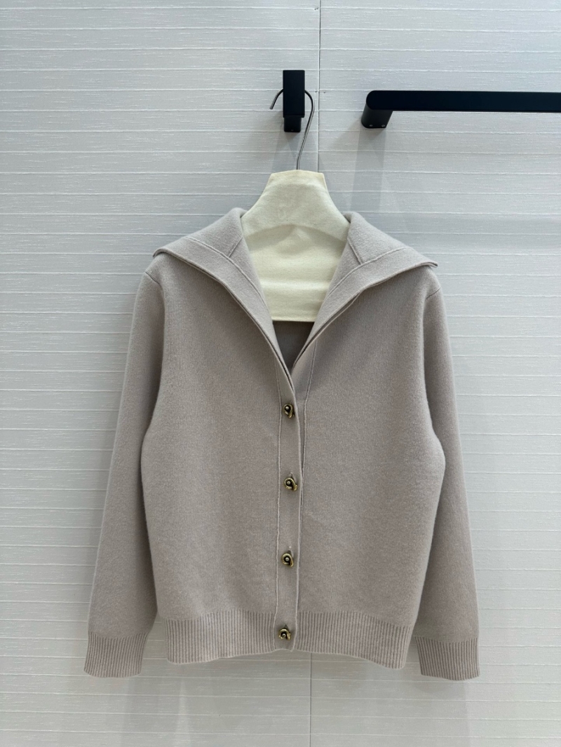 Bottega Veneta BV V-Neck Cashmere Cardigan Creme
