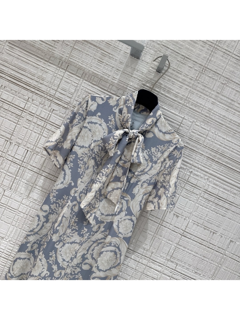 Versace Baroque Print Silk Dress Limited Edition