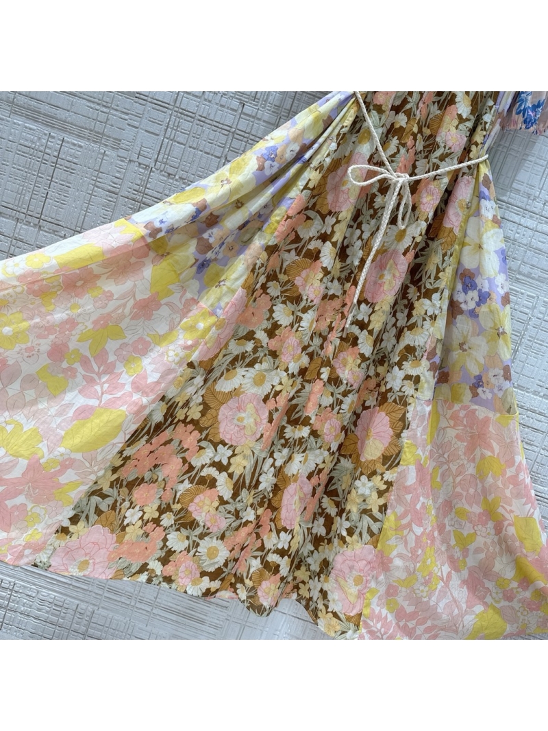 Zimmerman Pop Puff Sleeve Maxi Dress