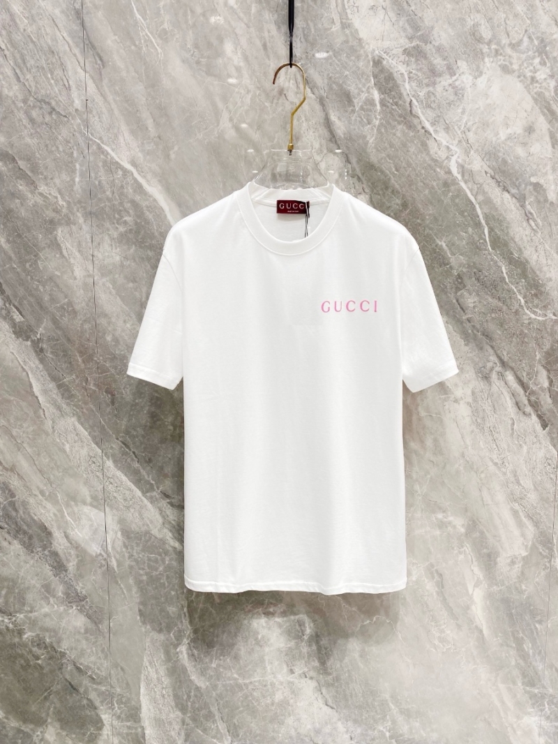Gucci 25SS Custom Cotton Logo T-Shirt – Vibrant and Comfortable