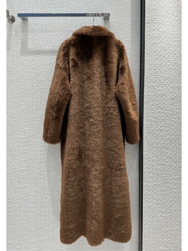 Maxmara Imported Spanish Merino Bacca Fur Integrated Coat