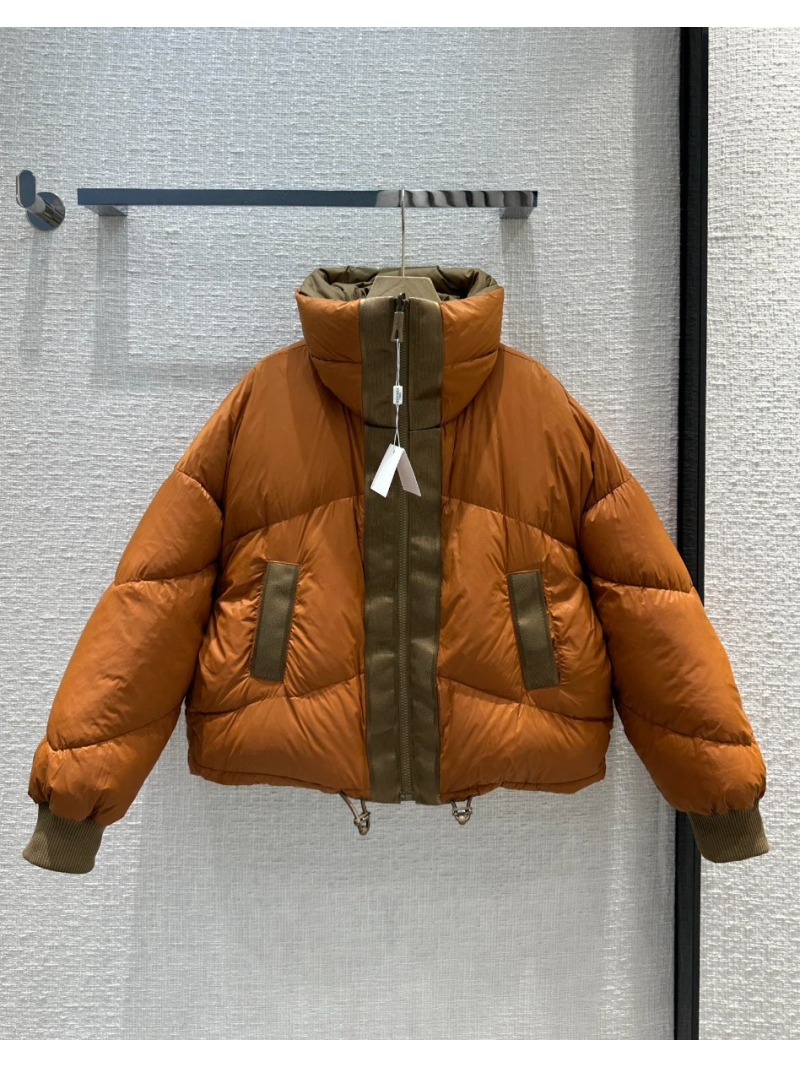 Hermes Reversible Down Jacket. Tan and Caramel.