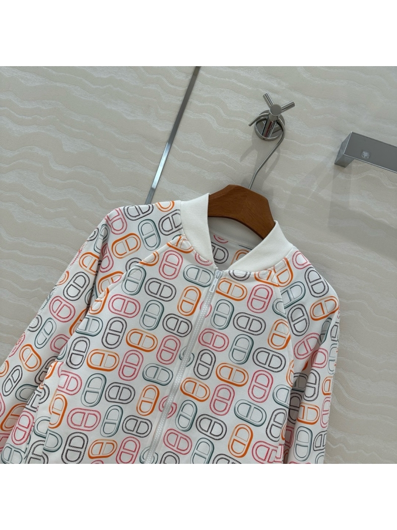 Hermes Chaine d’Ancre Jersey Cotton Baseball Jacket – Stylish and Versatile