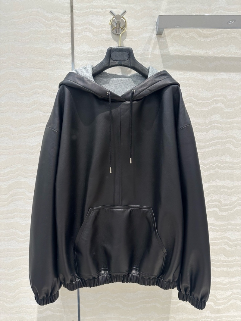 YSL Saint Laurent Reversible Lambskin Hoodie Jacket
