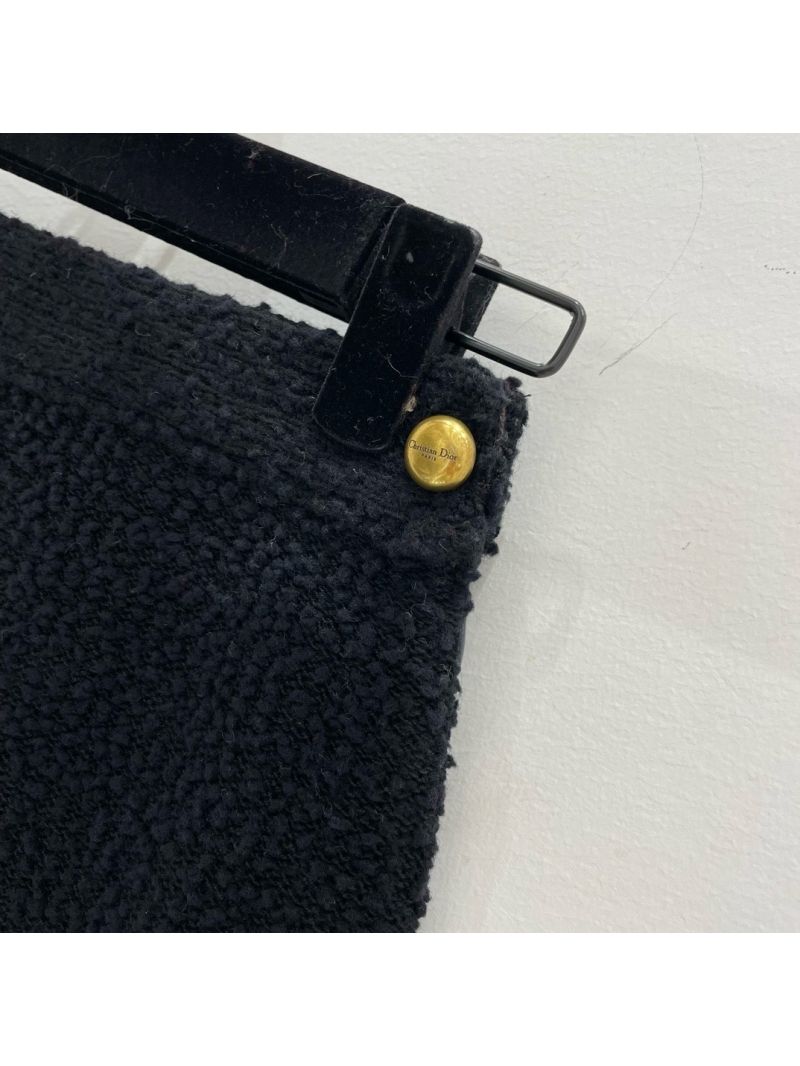 Dior New Wool Ball Skirt 2024 Collection Black