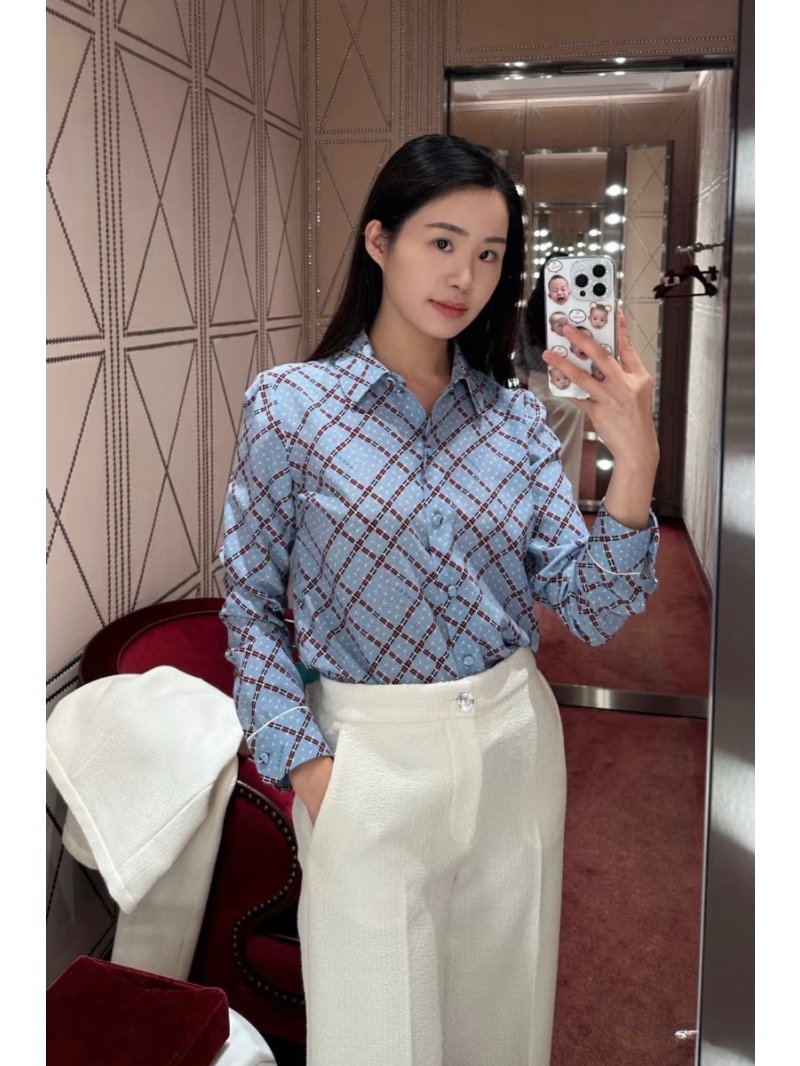 Gucci Spring/Summer 2025 GG Monogram Imported Silk Shirt – Sophisticated Elegance