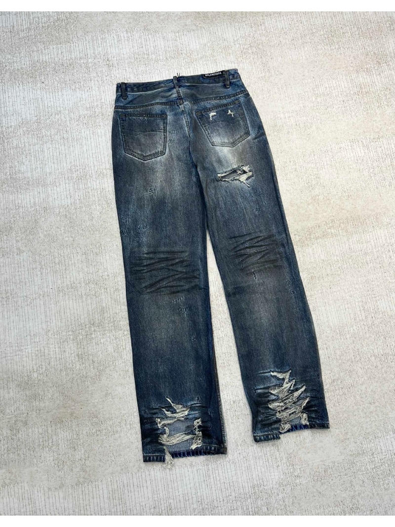 Balenciaga Mud-Dyed Vintage Flared Denim Jeans