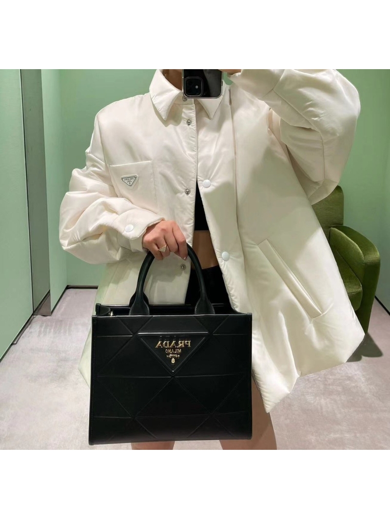 Prada Early Fall Cotton Padded Jacket – White