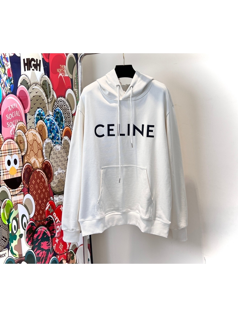 CELINE Capsule Collection Minimalist Unisex Hoodie. Beige