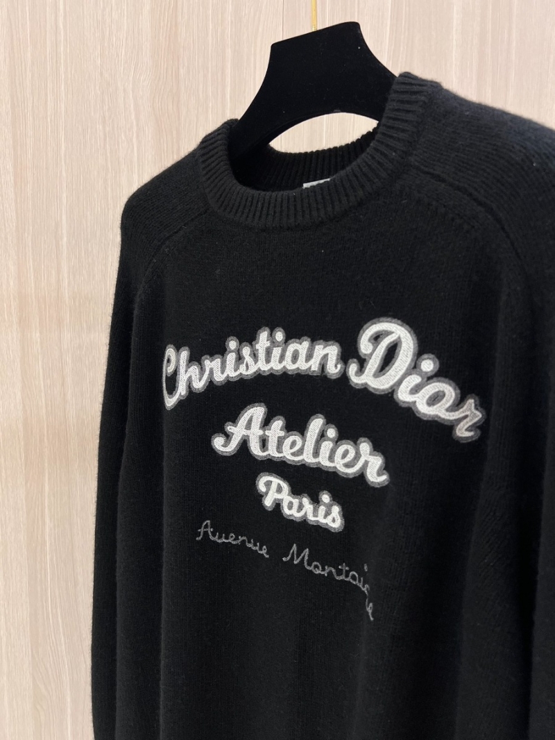 Christian Dior Atelier Classic Embroidered Black Sweater